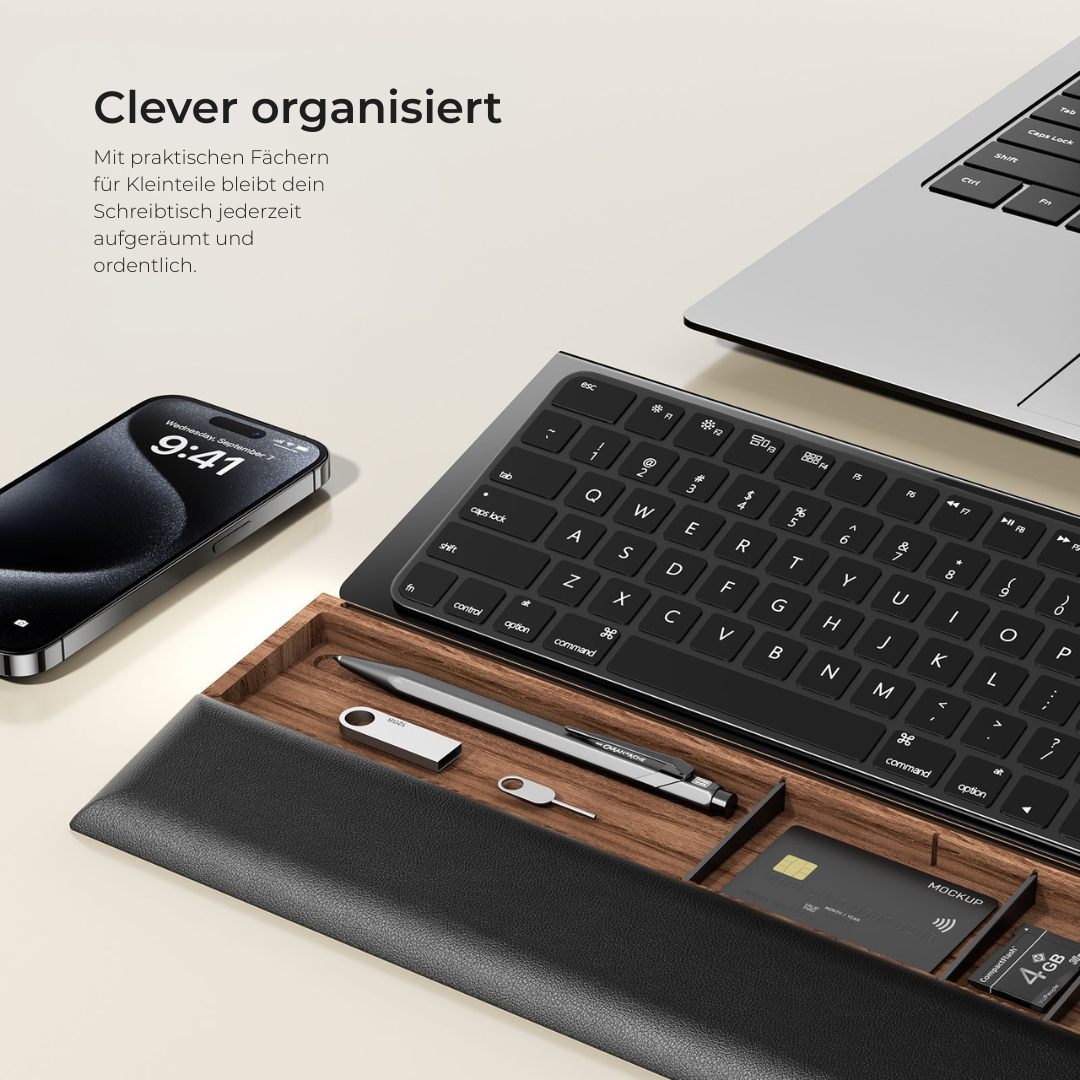 Ergonomische Tastatur Erhöhung aus Holz