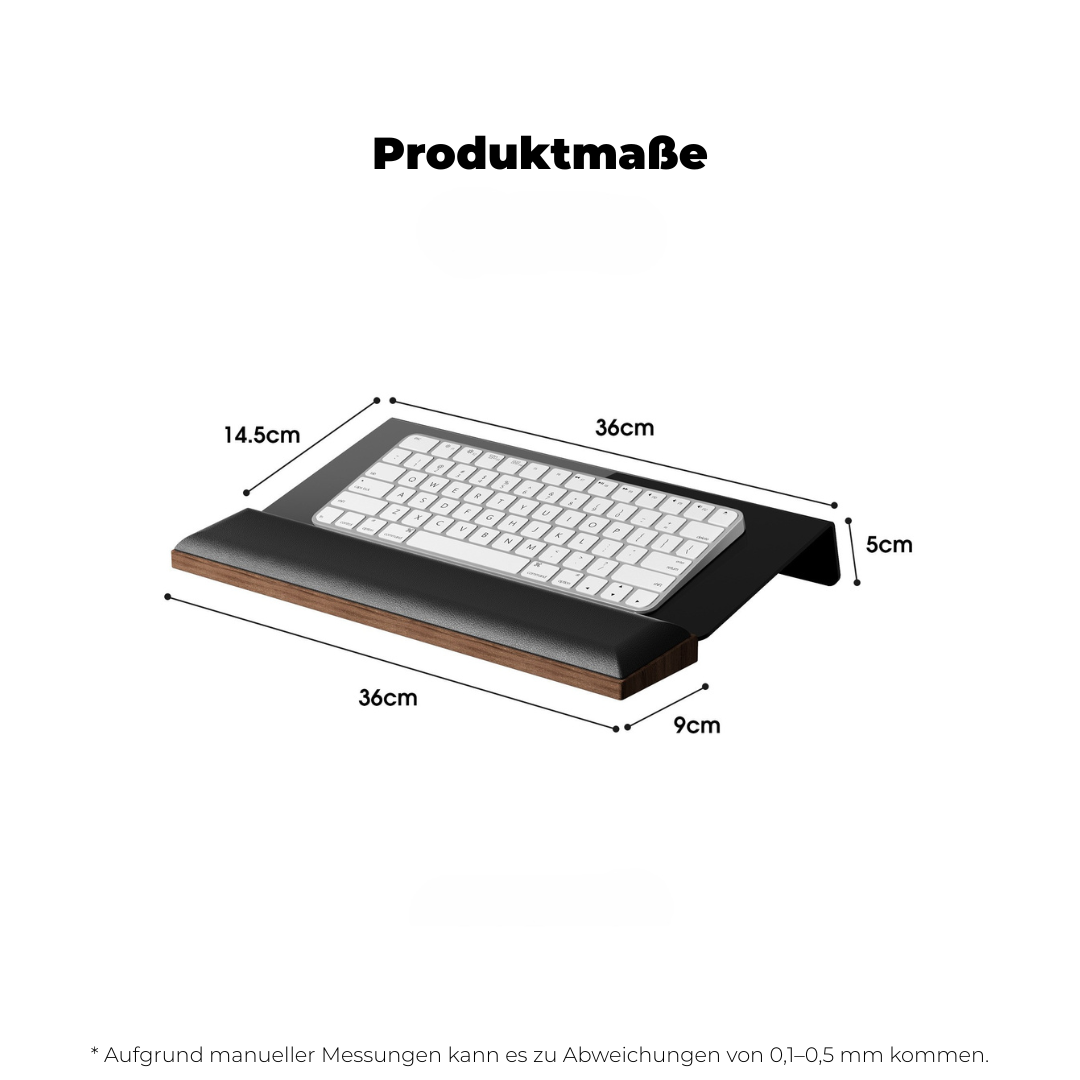 Ergonomische Tastatur Erhöhung aus Holz